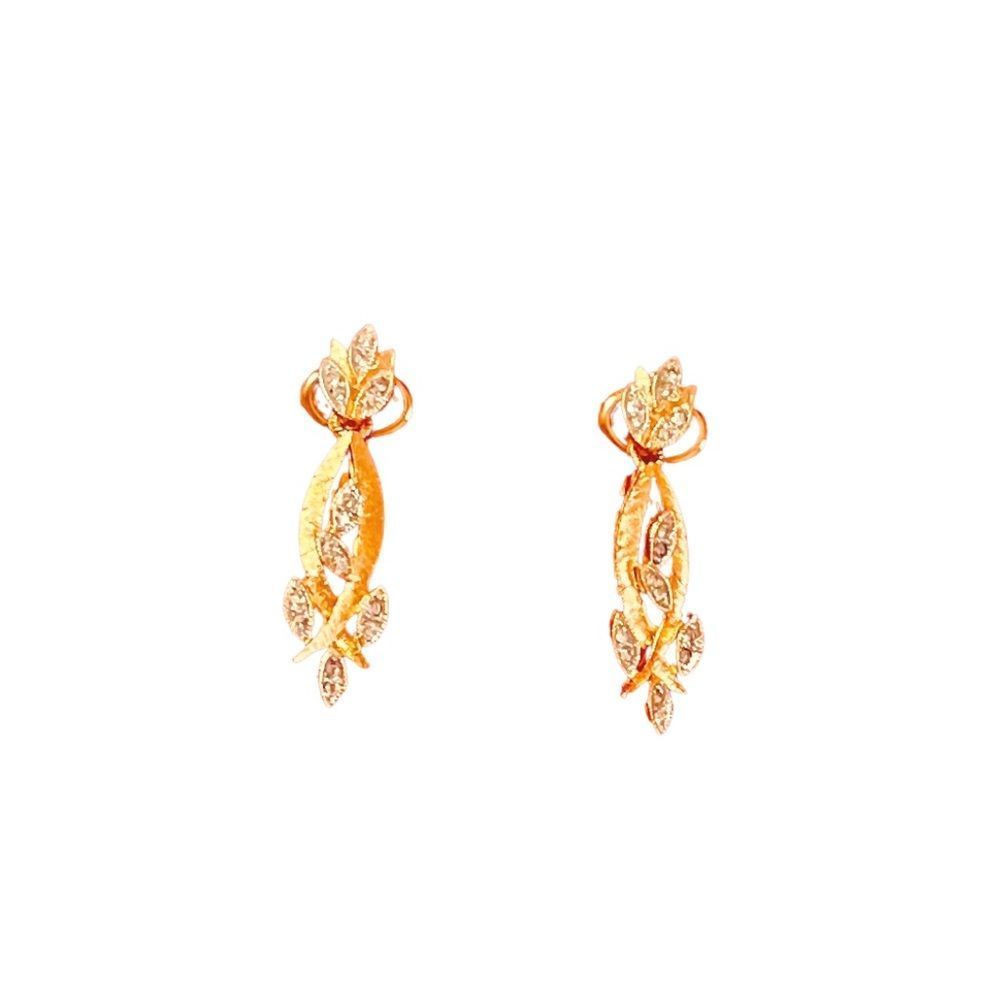 Signed D’Orlan Vintage Gold Plated Pave Crystal Rhinestone Clip On Earrings